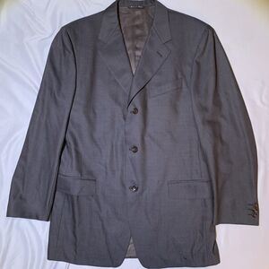 *Hole* Barneys New York Mens 50R 100% Wool Blazer Suit Jacket Brown 50 Coat